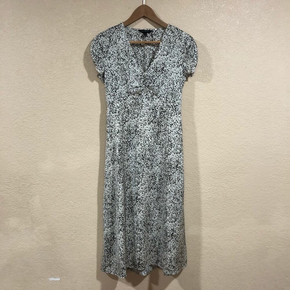 Banana Republic dotted speckled satin dress